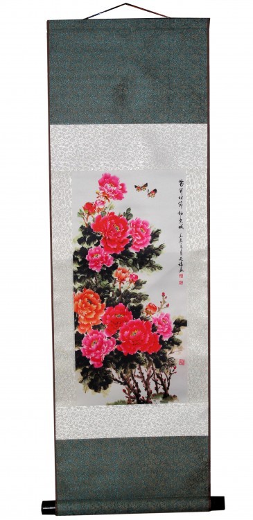 888102-19 Панно из шёлка "Цветы" (34,5х96 см) 888102-19 Панно из шёлка "Цветы" (34,5х96 см)