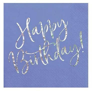 1502-5549 Салфетки большие Happy B'day! синие 20шт 33см 1502-5549 Салфетки большие Happy B'day! синие 20шт 33см