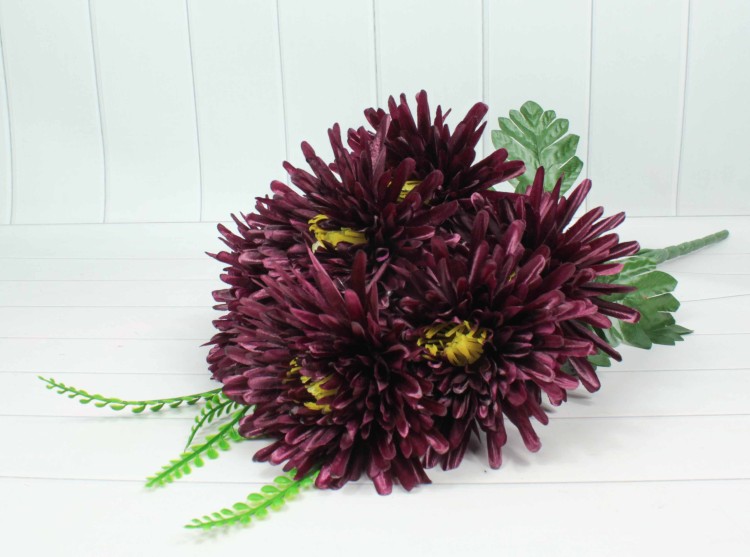 303-05-01/033 Искусственные цветы Хризантема 7 веток Бордовый 1/1 303-05-01/033 Искусственные цветы Хризантема 7 веток Бордовый 1/1