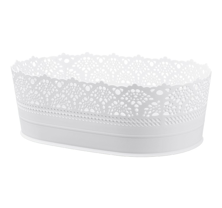 М1190 Кашпо АЖУР 22см  Белый