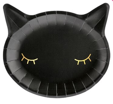 1502-4495 Тарелка бум Кошка черн 22см 6шт/PD 1502-4495 Тарелка бум Кошка черн 22см 6шт/PD