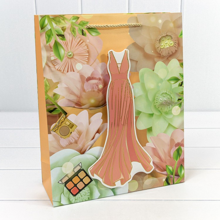 000318C Пакет подарочный с 3D аппликацией "Детский" (микс 318) 26*32*10 210г 1/20 1/240