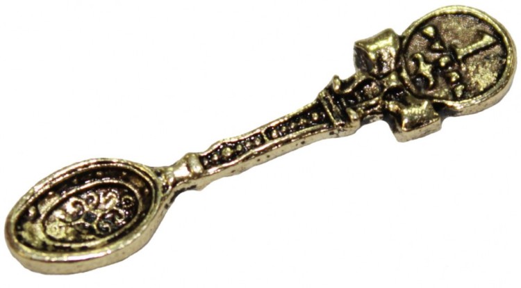 L009В Бронзовая ложка-загребушка 30 мм