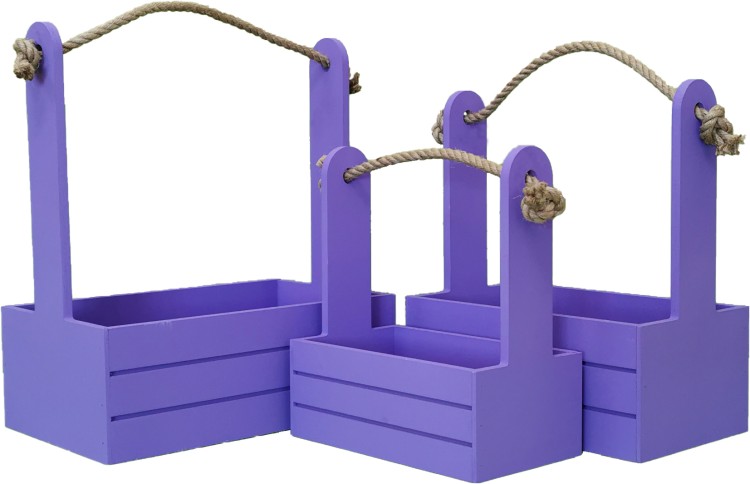 0010211 Ящик для декора Набор 3 в 1 (29*18*33,25*15*30,21*12*23) Фиолетовый