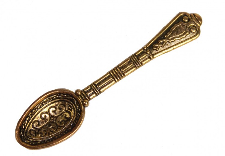 L010G Позолоченная ложка-загребушка 47 мм