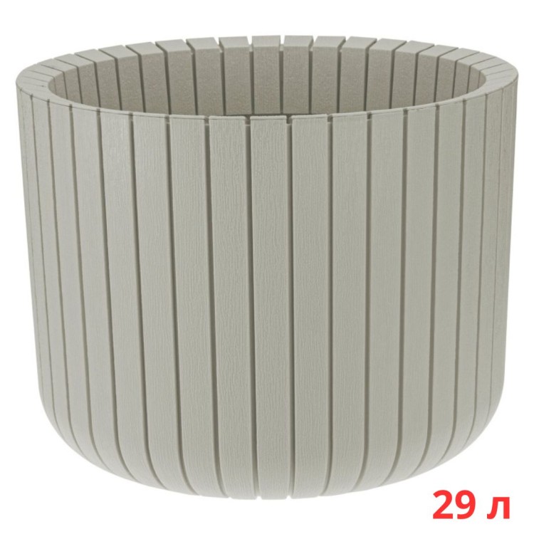 М3040/1 Кашпо ШАТО D380мм H300мм  29л   белый ротанг