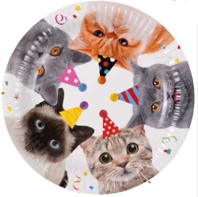 1502-6546 Тарелка Котики фотографичные 23см 6шт/G 1502-6546 Тарелка Котики фотографичные 23см 6шт/G