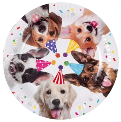 1502-6556 Тарелка Собачки 23см 6шт/G 1502-6556 Тарелка Собачки 23см 6шт/G