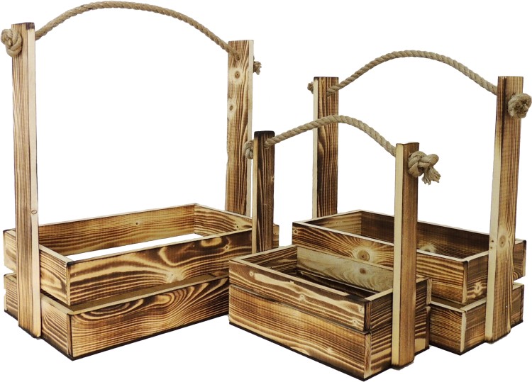 0020000 Ящик для декора Набор 3 в 1 (30,5*18,5*35; 25,5*15*30; 20*12*23) Натуральный						