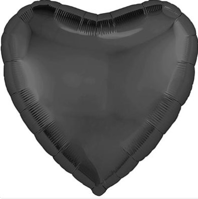 1204-1454 Шар сердце 45см Графит