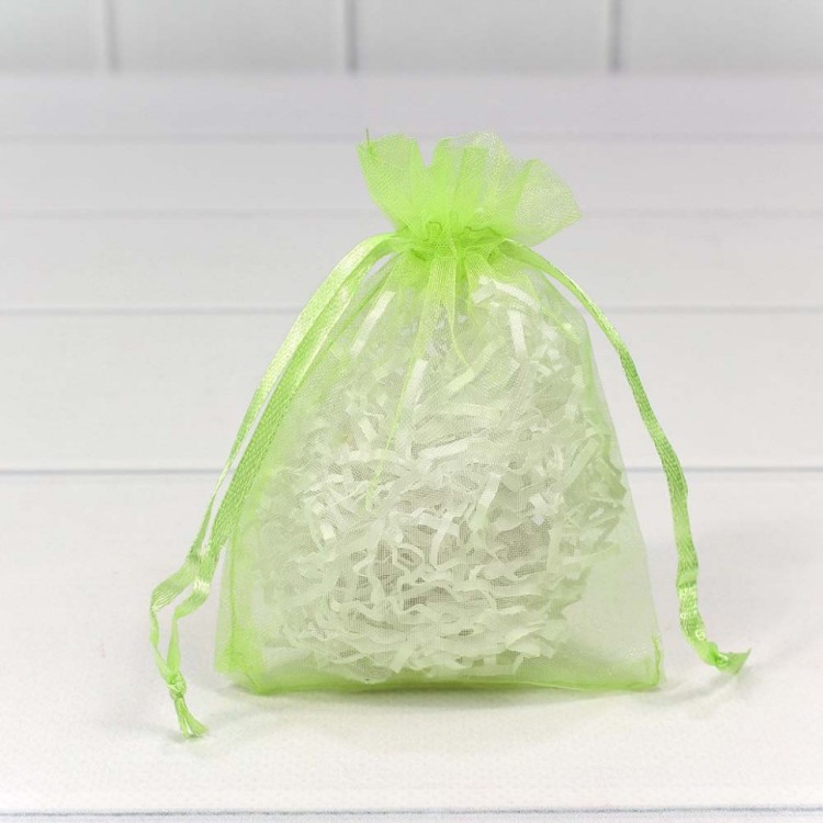 000801-4I Мешочки из органзы 9*12 см однотонные салатовый 1/100 1/5000