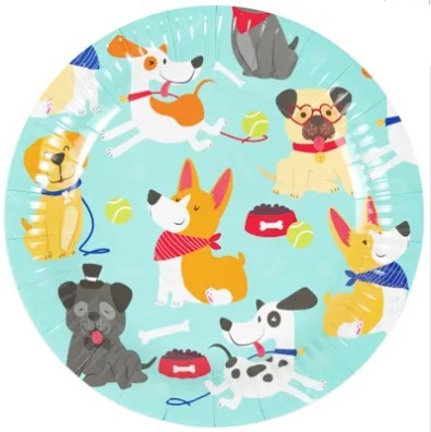 1502-6599 Тарелка Собачки фотографичные 23см 6шт/G 1502-6599 Тарелка Собачки фотографичные 23см 6шт/G