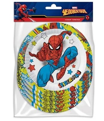 1502-6151 Набор тарелок Человек паук 18см 6шт 1502-6151 Набор тарелок Человек паук 18см 6шт
