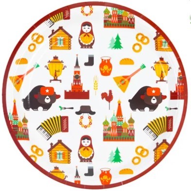 1502-6693 Тарелка Русский Стиль 23см 6шт/G 1502-6693 Тарелка Русский Стиль 23см 6шт/G