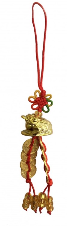 918-44 Подвеска Жаба с монетками 12*1,5 см