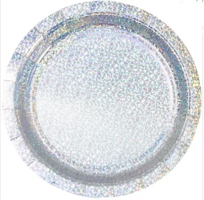 1502-6701 Тарелка серебряная голография 23см 6шт/G 1502-6701 Тарелка серебряная голография 23см 6шт/G