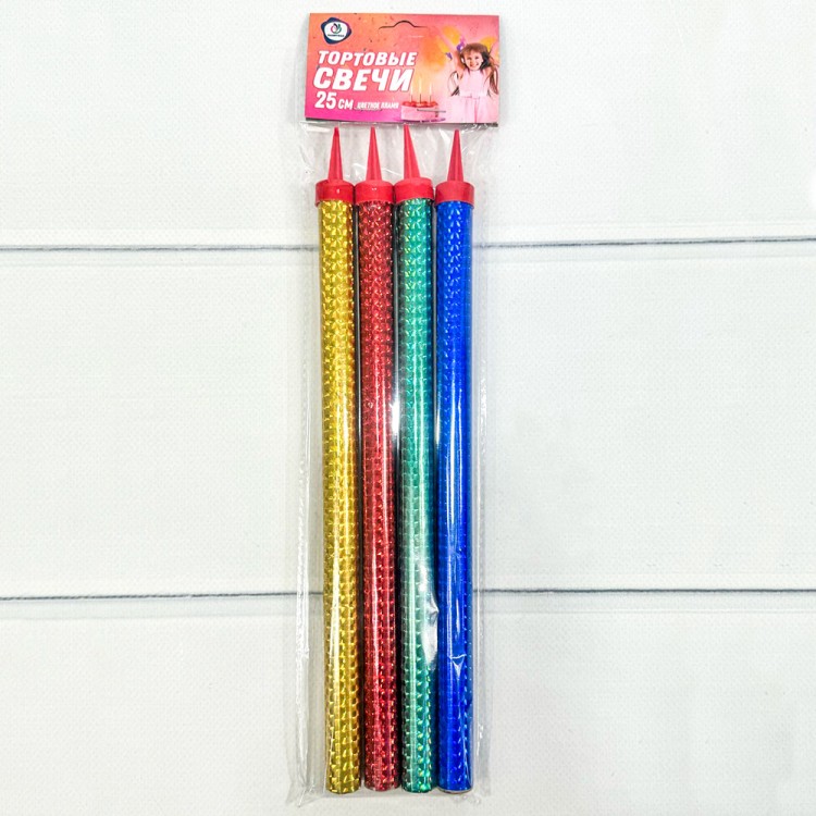 PTC-2550 Фонтан тортовый " Цветное пламя" 25см 1/4 1/72 PTC-2550 Фонтан тортовый " Цветное пламя" 25см 1/4 1/72