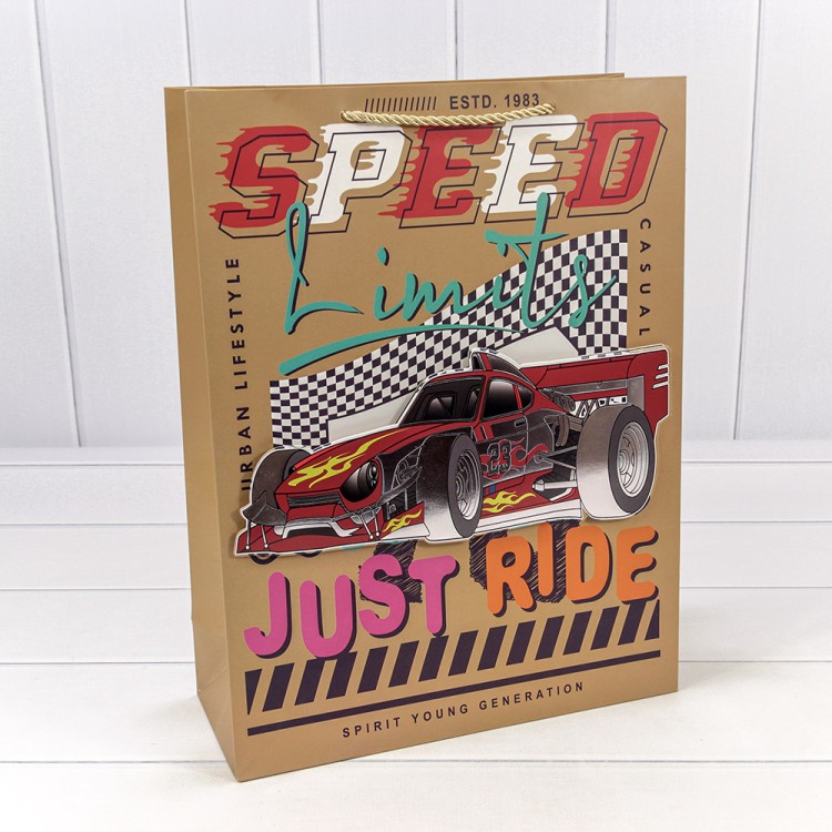 000266A	Пакет подарочный с 3D аппликацией "Детский" (микс 266) 31*41*12 210г 1/20 1/80