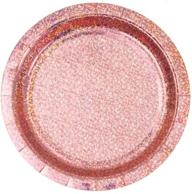 1502-6704 Тарелка розовое золото гологр 23см 6шт/G 1502-6704 Тарелка розовое золото гологр 23см 6шт/G