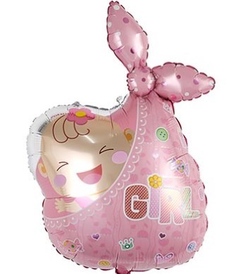 1207-4992 Шар фигура Малыш девочка в пеленке 1207-4992 Шар фигура Малыш девочка в пеленке