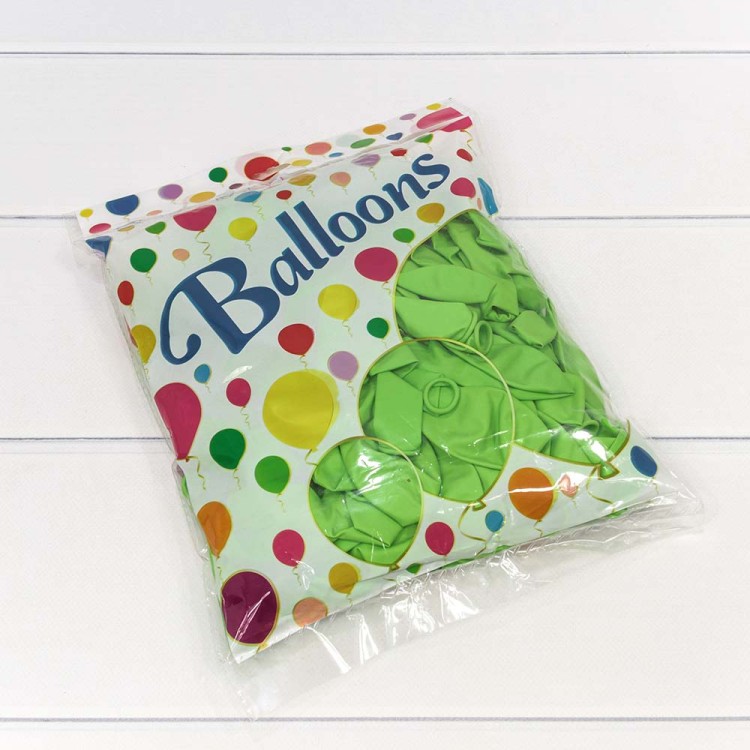 12300/1 Шарики воздушные из латекса "Пастель" 12"/30см (100 шт.) 2,8г Салатовый 1/50