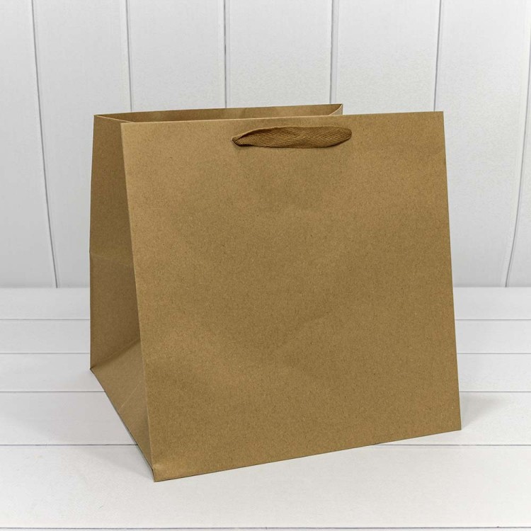 000222L Пакет подарочный Крафт 30*30*30 170г 1/20 1/100