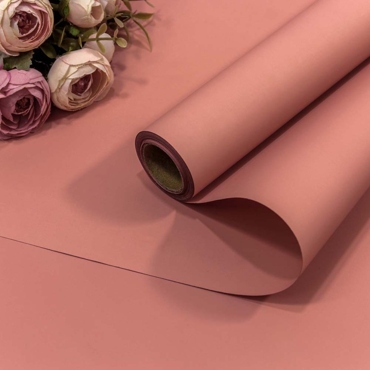 1638/4068 Плёнка 0,58*10м матовая "Корейская" 65мкм Розовый 1/30 1638/4068 Плёнка 0,58*10м матовая "Корейская" 65мкм Розовый 1/30